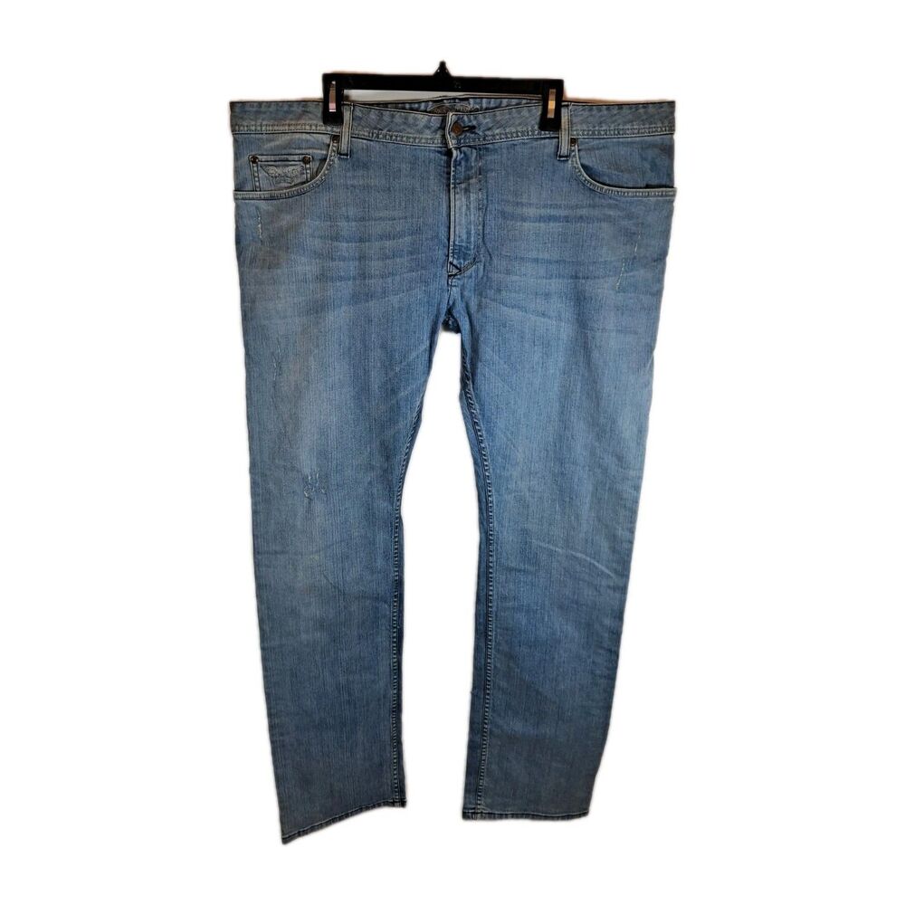 Robin's Jean Men's Jeans Size 44x36 Distressed Straight Leg Plain Pocket